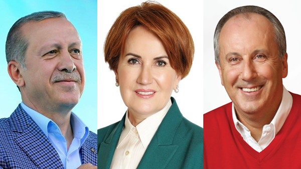 CB adayları Erdoğan, Akşener ve İnce