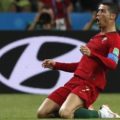 cristiano ronaldo por-isp maçı gol sevinci