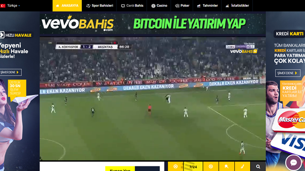 Vevobahis.tv Yeni Canlı Maç İzleme Adresi