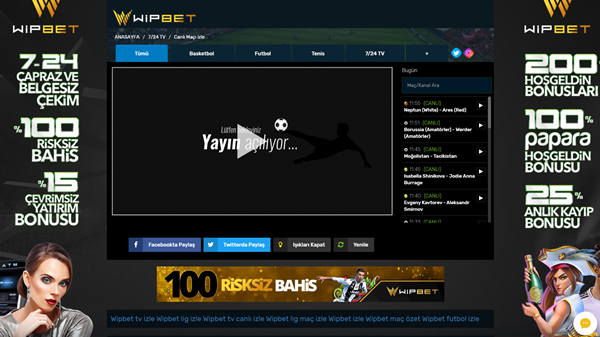 Wipbet.tv Yeni Canlı Maç İzleme Adresi