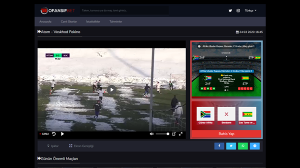 Ofansifbet.tv Yeni Canlı Maç İzleme Adresi