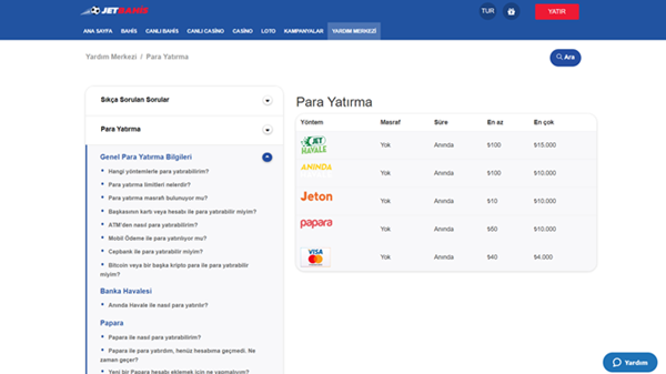 Jetbahis Jeton Para Yatırma