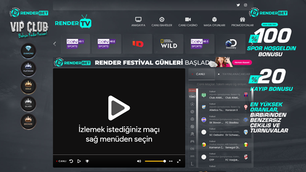 Renderbettv Yeni Canlı Maç İzleme Adresi